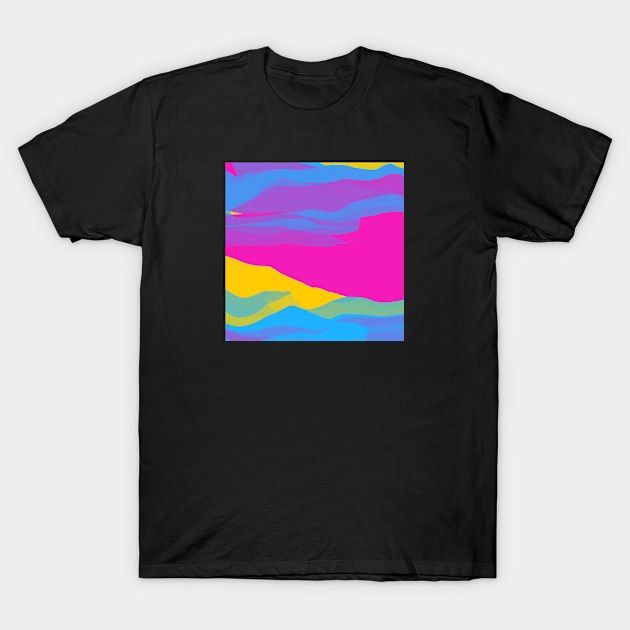 Pan Pride Layered Wavy Shapes T-Shirt by VernenInk